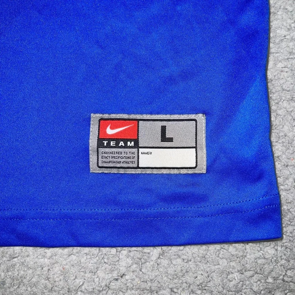 Nike Team National Soccer Coaches Association of America Jersey Sz L Blue Ringer